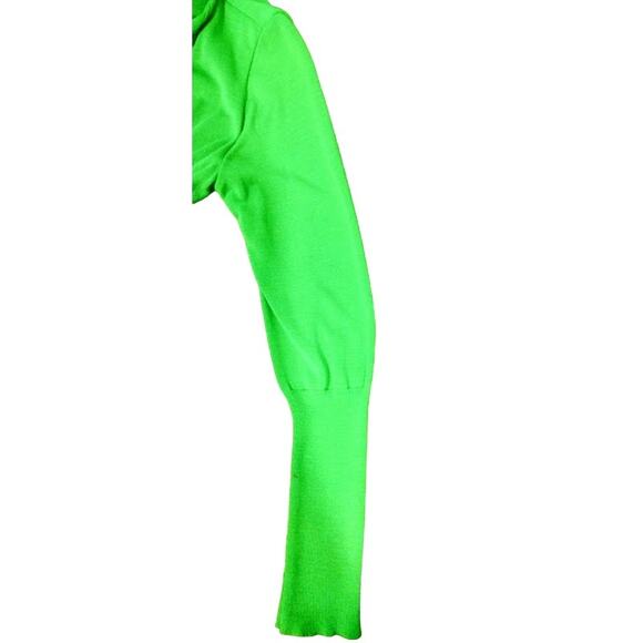 Aldo Martins Cascading Open Front Cardigan with Back Tie, Lime Green, Size 8 - Picture 4 of 5